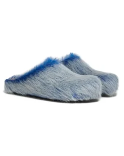 Clogs aus Kalbshaar - Blau