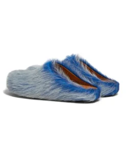 Clogs aus Kalbshaar - Blau