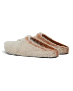 Clogs aus Kalbshaar - Nude