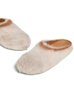 Clogs aus Kalbshaar - Nude