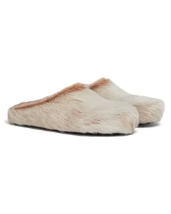Clogs aus Kalbshaar - Nude