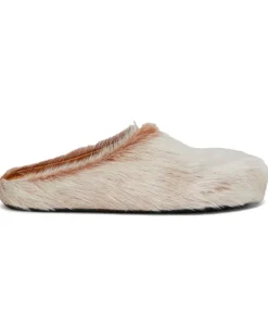Clogs aus Kalbshaar - Nude
