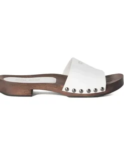 Clogs aus Lackleder - Weiß