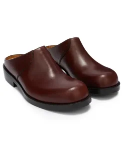Clogs aus Leder - Braun