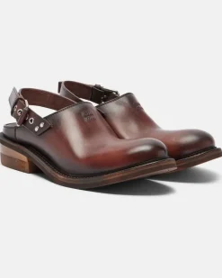 Clogs Foule aus Leder Braun