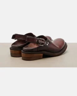 Clogs Foule aus Leder Braun
