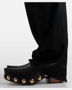 Clogs Gondola aus Leder Schwarz