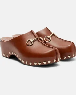 Clogs Horsebit aus Leder horsebit Braun