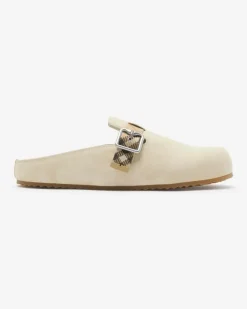Clogs „Urchin“ aus Veloursleder , Size Bake-Beige