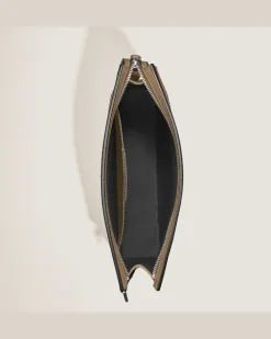 Clutch aus Corteccia-Sfumato-Leder - Sandfarben - Leder - MB220270 - Clutches