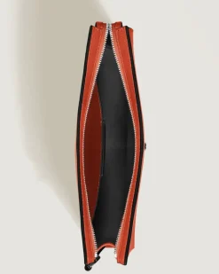 Clutch aus Sartorial Leder - Mandarine - Leder - MB221568 - Etuis