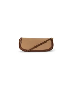 Clutch Bellport aus Wildleder Brown