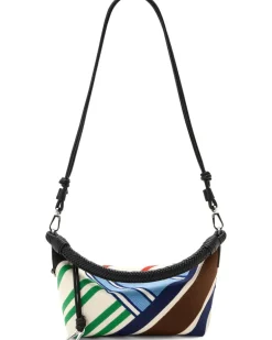 Clutch Cala Bayadere aus besticktem Canvas Multicolor