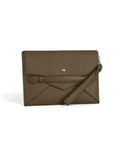 Clutch Montblanc Envelope - Haselnussbraun - Leder - MB220211 - Clutches