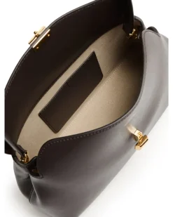 Clutch T-Lock aus Leder Black