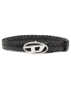 1.9 cm geflochtener Ledergürtel - Gürtel - Damen - Schwarz