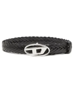 1.9 cm geflochtener Ledergürtel - Gürtel - Damen - Schwarz
