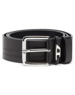 4 cm Gürtel aus Crinkle-Leder - Gürtel - Herren - Schwarz
