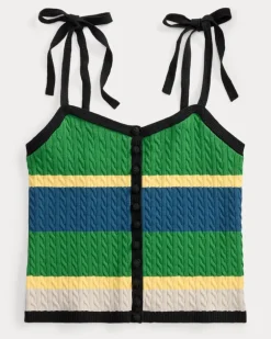 Color-Block-Tanktop mit Zopfmuster Multi