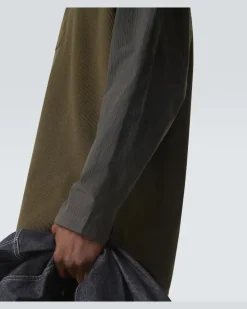 Comme des Garçons Homme Henley-Top aus Baumwoll-Jersey GrüN