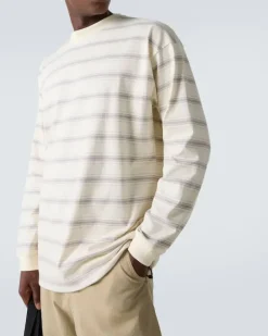 Comme des Garçons Homme Longsleeve aus Baumwoll-Jersey Weiß