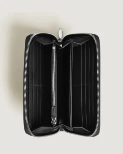 Continental-Brieftasche 12 cc mit Reißverschluss aus Soft Leder - Schwarz - Leder - MB220330 - Brieftaschen