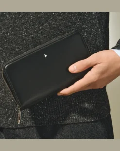 Continental-Brieftasche 12 cc mit Reißverschluss aus Soft Leder - Schwarz - Leder - MB220330 - Brieftaschen
