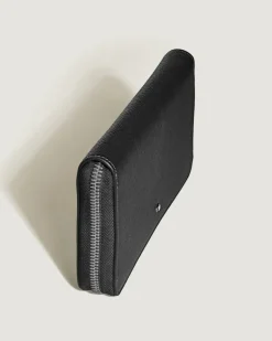 Continental-Brieftasche 12 cc mit Reißverschluss aus Sartorial Leder - Schwarz - Leder - MB220363 - Brieftaschen