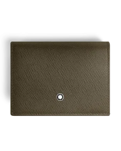 Continental-Brieftasche Nano aus Sartorial Leder - Khaki - Leder - MB221468 - Brieftaschen