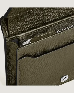 Continental-Brieftasche Nano aus Sartorial Leder - Khaki - Leder - MB221468 - Brieftaschen