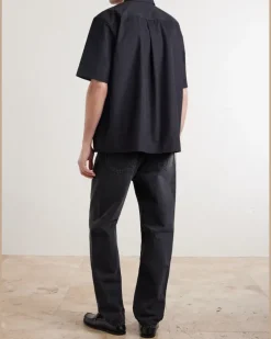 Cotton-Poplin Pyjama Shirt Black