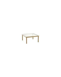 Couchtisch Kofi - Holz natur - Geriffeltes Hartglas - Designer Martin Solem