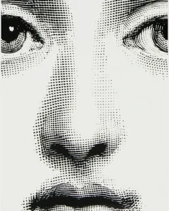 Couchtisch mit Gesicht-Print - Weiß