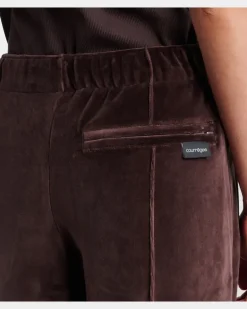 Courrèges Jogginghose aus Samt Braun