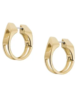 Creolen-Ohrringe aus goldfarbenem Edelstahl - Ohrringe - Unisex -