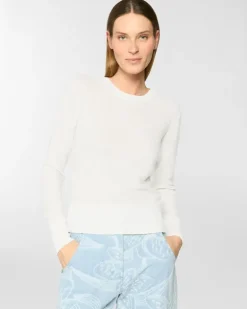 Crewneck wool sweater White