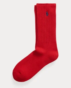 Crew-Socken aus Baumwollmischung Red