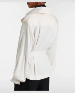 Cropped-Trenchcoat Elva Weiß