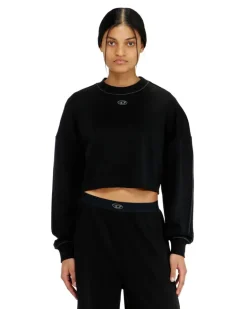 Crop-Top aus leichtem stretch scuba - Oberteile - Damen - Schwarz