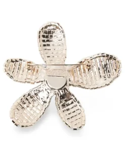 crystal-embellished faux-pearl brooch - Gold