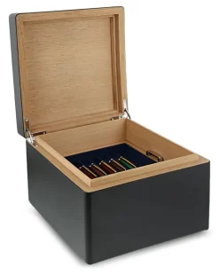Cube Stiftbox mit Logo-Detail - Schwarz