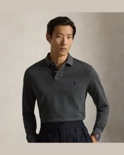 Custom-Slim-Fit Piqué-Poloshirt Grey