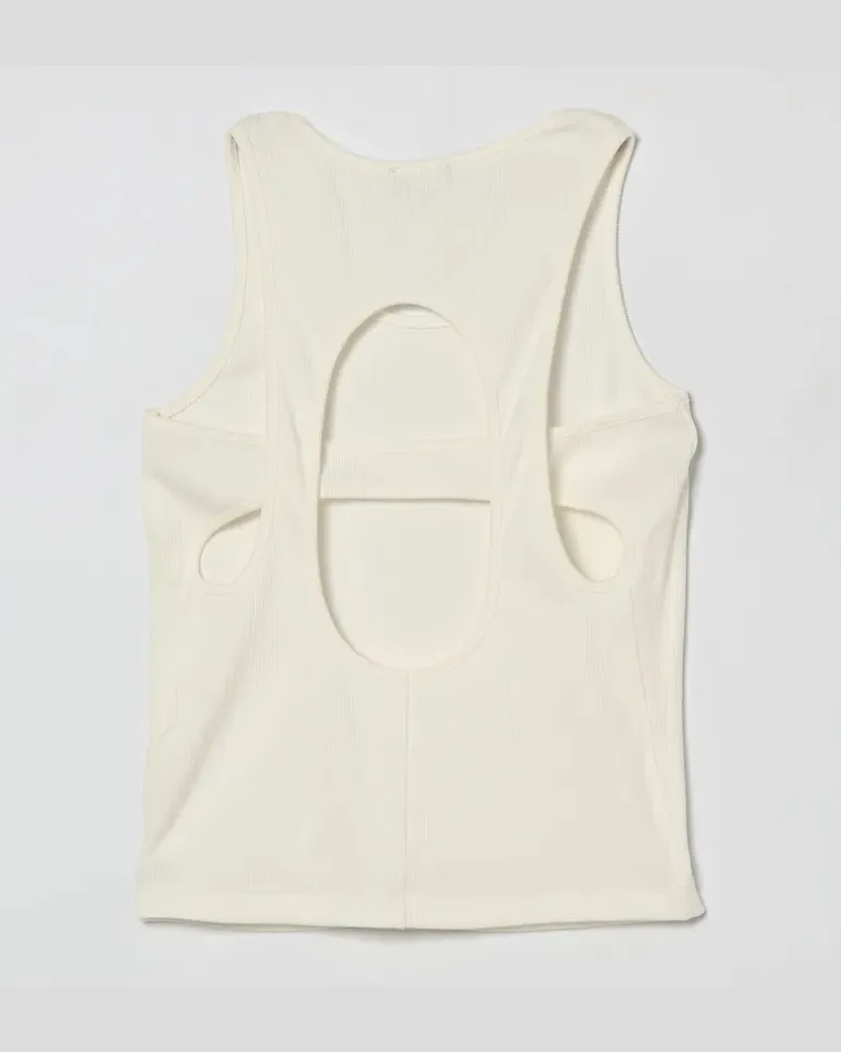 Cut-Out Baumwoll-Tanktop Yellow