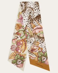 Damen Bandeau-Tuch mit Geparden-Print Braun