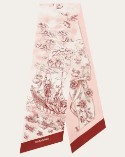 Damen Bandeau-Tuch Voyage-Print Rosa