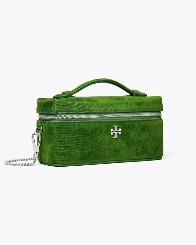 Damen Beflockte Kira Kosmetiktasche kira Emerald