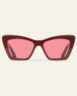 Damen Cat-Eye-Sonnenbrillen Rot
