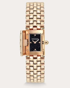 Damen Ferragamo Secret Uhr Blau