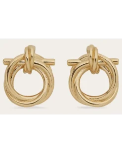 Damen Gancini Ohrringe Torchon (XS) Gold