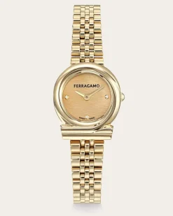 Damen Gancini Twisted Uhr Gold